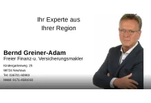 Bernd Greiner- Adam, Freier Versicherungsmakler